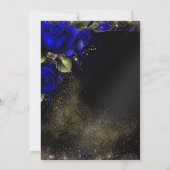 Invitation Royal Blue Gold Masquerade (Dos)