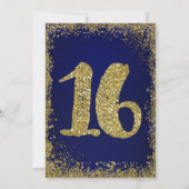 Invitation Royal Blue & Gold Parties scintillant Crown Sweet (Dos)
