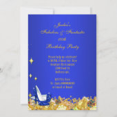 Invitation Royal Blue Gold Parties scintillant hauts talons f (Dos)