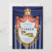 Invitation Royal Blue Gold Prince Anniversaire (Devant)