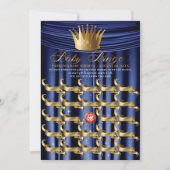 Invitation Royal Blue Gold Prince Bingo (Devant)