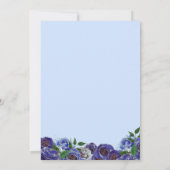 Invitation Royal Blue Gold Rose Elegant Quince Quinceanera (Dos)