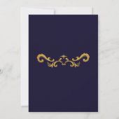 Invitation Royal Blue & Gold Tiara Crown Elegant Quinceañera (Dos)