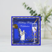 Invitation Royal Blue Heels Gold Parties scintillant fête d'a (Debout devant)