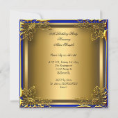 Invitation Royal Blue High Heels Élégante fête d'anniversaire (Dos)