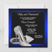 Invitation Royal Blue High Heures fête d'anniversaire (Devant)
