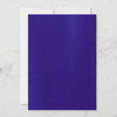 Invitation Royal Blue, Lavande blanche Mariage violet (Dos)