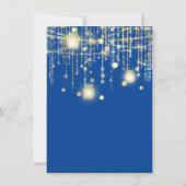 Invitation Royal Blue Lights Jar Red Wine Mariage nuptiale (Dos)