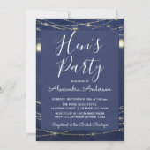 Invitation Royal Blue Mason Jars Hen's Night Out Party (Devant)