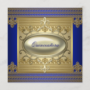 Invitation Royal Blue Or Quinceanera