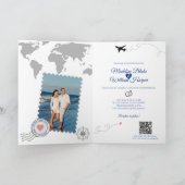 Invitation Royal Blue Passport Style Destination Mariage (Intérieur)