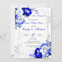 Royal Blue Personnalisé Surprise Wedding shower
