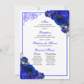 Invitation Royal Blue Princess & Butterflies Quinceañera (Dos)