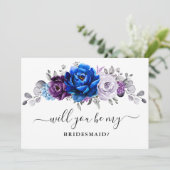 Invitation Royal Blue Purple Lilac Serez-vous ma servante d'a (Debout devant)