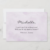 Invitation Royal Blue Purple Serez-vous ma servante d'honneur (Dos)