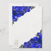 Invitation Royal Blue Ranchero Floral Boots Quinceanera (Dos)