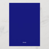 Invitation Royal Blue Rose Botanical Wedding (Dos)