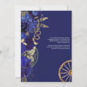 Invitation Royal Blue Rose Pays Ouest Charro Quinceanera (Dos)