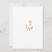 Invitation Royal Blue Rose Rose Rose or Mariage Floral (Dos)