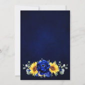 Invitation Royal Blue Rustic Tournesol Nous le faisons toujou (Dos)