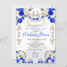 Royal Blue Rustic Western Charro Femme Quinceañera