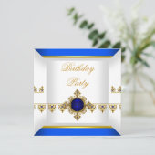 Invitation Royal Blue Sapphire Gem Bijou or Anniversaire 2 (Debout devant)