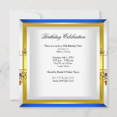 Invitation Royal Blue Sapphire Gem Bijou or Anniversaire 2 (Dos)