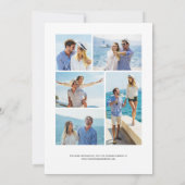Invitation Royal Blue Silver Agate 5-Photo Save the Date (Dos)
