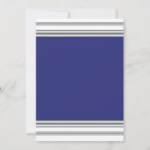 Invitation Royal Blue Silver Elegant Photo Party Graduation (Dos)
