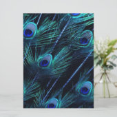 Invitation Royal Blue Silver Royal Indian Peacock Mariage (Debout devant)