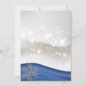Invitation Royal Blue Silver Snowflakes Couple's Shower (Dos)