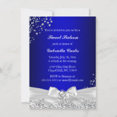 Invitation Royal Blue Sparkle Tiara Heels Sweet 16 Party (Dos)