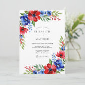 Invitation Royal Blue Spirited Spring Wedding (Debout devant)
