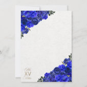 Invitation Royal Blue Western Ranchero Quinceanera (Dos)