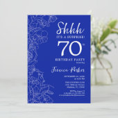Invitation Royal Blue White Surprise 70e anniversaire (Debout devant)
