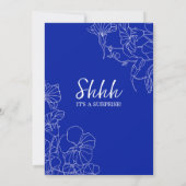 Invitation Royal Blue White Surprise 70e anniversaire (Dos)