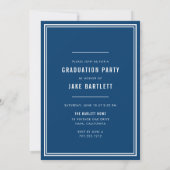 Invitation Royal Blues Photo Graduation Party (Dos)