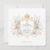 Invitation Royal Botanical Elegant Regal Floral Crest Wedding (Dos)