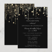 Invitation Royal Bronze Gold Drives Anniversaire Fête des mar (Devant / Derrière)