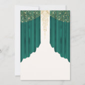 Invitation Royal Conte de Fées Vert Moderne Quinceanera (Dos)