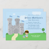 Invitation royal de fête d'anniversaire de garçons (Devant / Derrière)