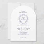 Invitation Royal, Elegant, Blanc, Mariage (Devant)