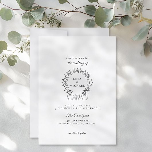 Invitation Royal, Elégant, Mariage