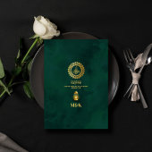 Invitation Royal Emerald Green Lumières Mariage islamique