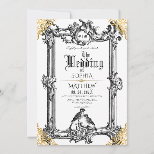 Invitation Royal Fantasy Medieval Wedding  (Devant)