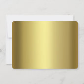 Invitation Royal Faux Gold Abstrait Peacock Wedding Invitatio (Dos)