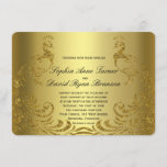 Invitation Royal Faux Gold Abstrait Peacock Wedding Invitatio<br><div class="desc">Design très élégant avec des Peacocks arrière - plan doré et abstrait or brillant pour un événement spécial mariage. Il donnera une touche unique à votre style mariage. Sois différent ! Personnalisez avec vos propres informations. Si vous devez déplacer le texte ou modifier la taille, la police ou la couleur,...</div>