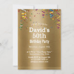 Invitation Royal Gold 50th Birthday Party<br><div class="desc">Royal Gold 50th Birthday Party Invitations.</div>