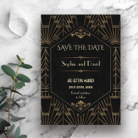 Royal Gold Black Great Gatsby années 1920 Enregist