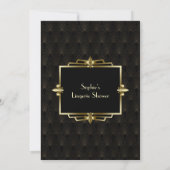 Invitation Royal Gold Black Great Gatsby Lingerie Douche (Dos)